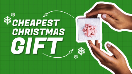Platilla de diseño Cheapest Christmas Gift Idea Green Youtube Thumbnail