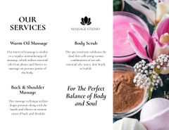 Massage Studio Ad with Flowers and Sea Salt