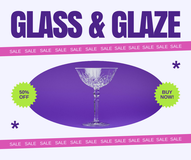 Home Glassware Sale Facebook Design Template