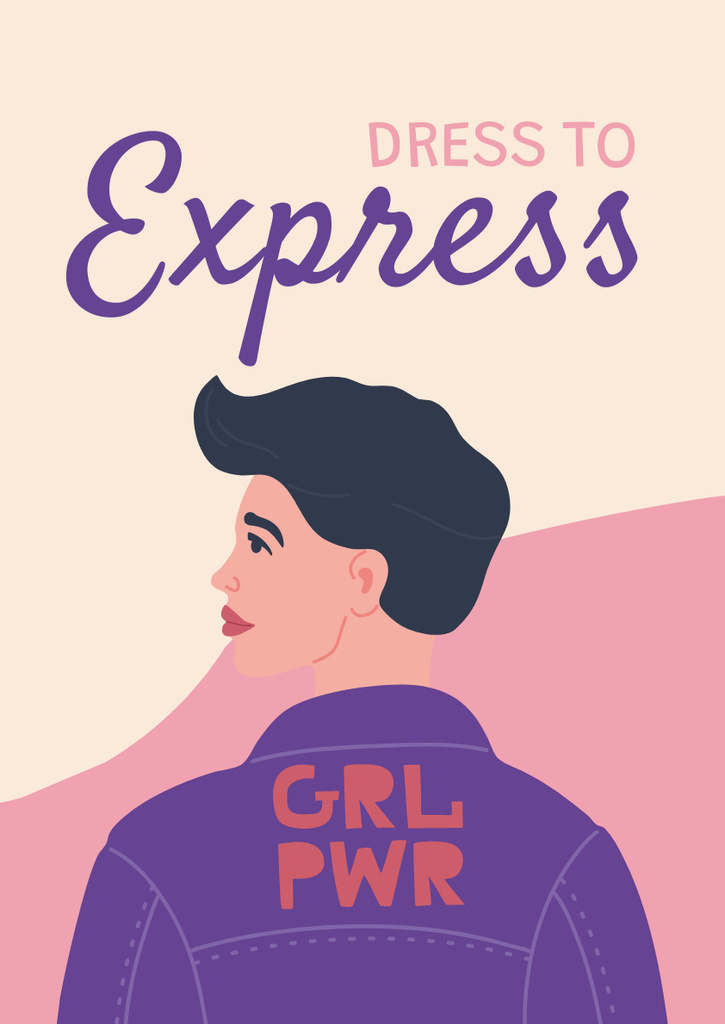 Platilla de diseño Bright Inspiration of Girl Power Poster A3