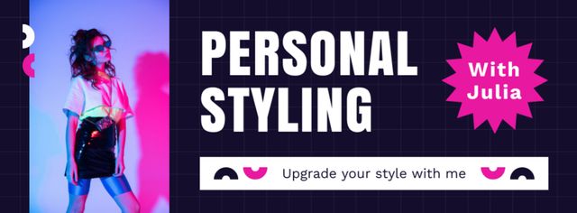 Modèle de visuel Personal Styling of Your Look - Facebook cover