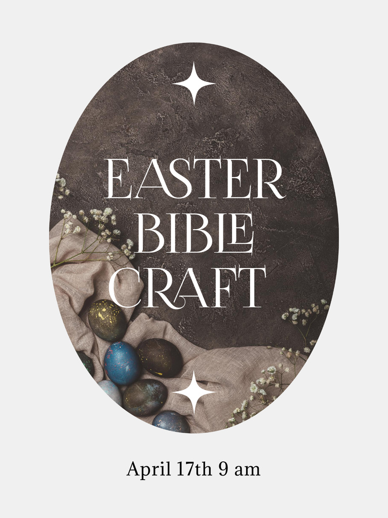 Easter Holiday Celebration with Eggs Poster US Design Template