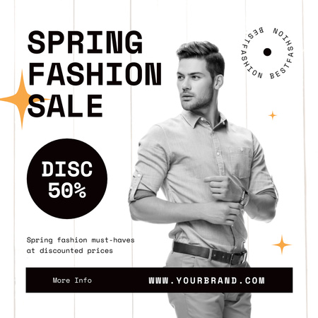 Men's Spring Collection Sale Instagram Design Template