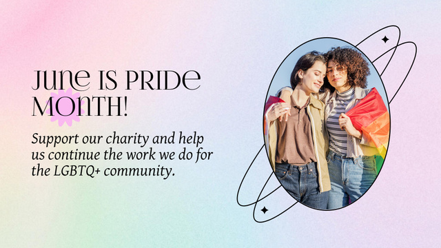 Template di design Pride Month Announcement with Cute Girls Full HD video