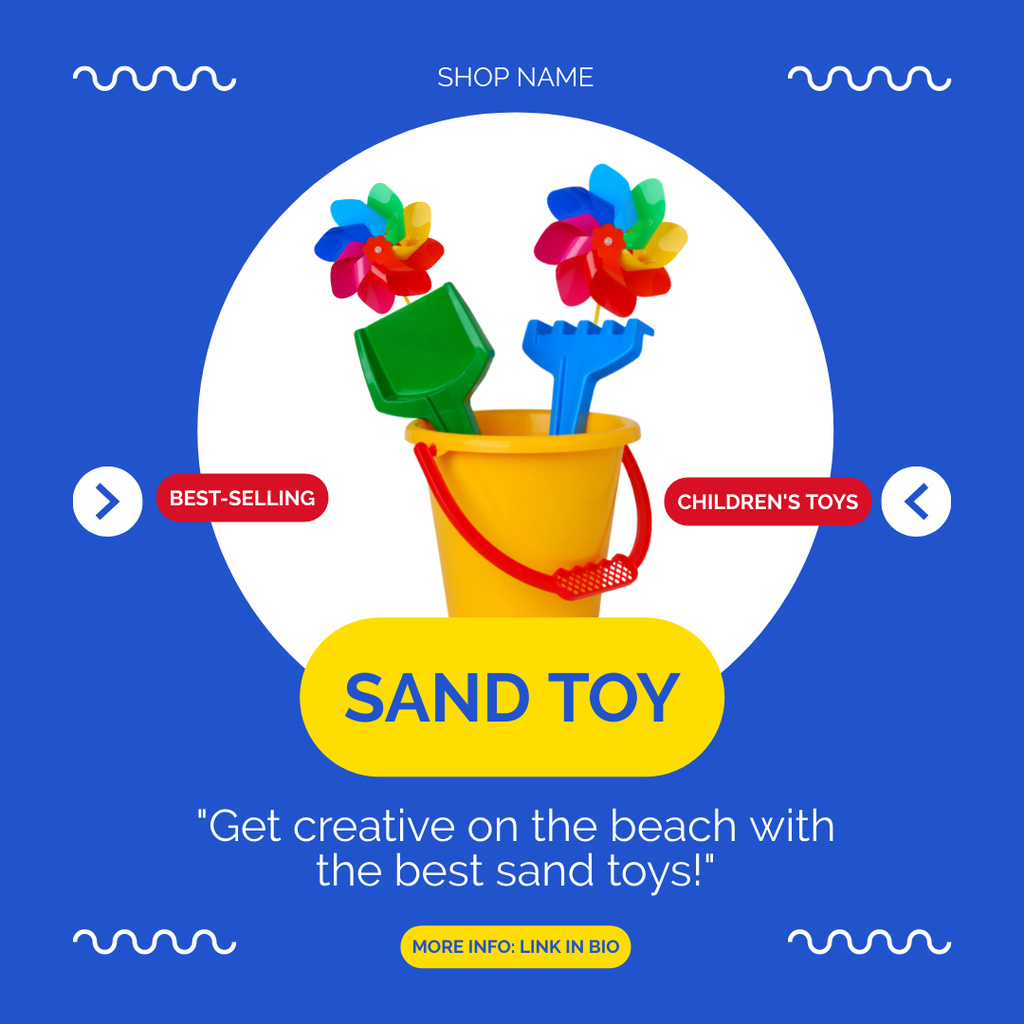 Modèle de visuel Plastic Sand Toys Sale - Instagram AD