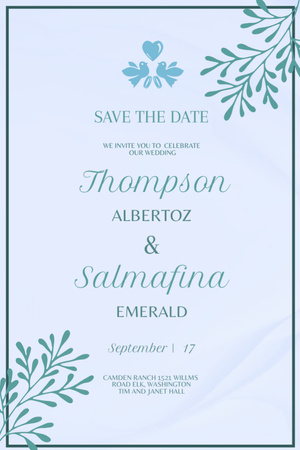 Wedding Celebration Announcement at Tim and Janet Hall Invitation 6x9in Design Template