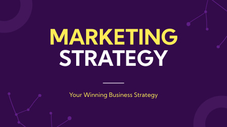Estratégia de negócios vencedora com pesquisa de marketing Presentation Wide Modelo de Design