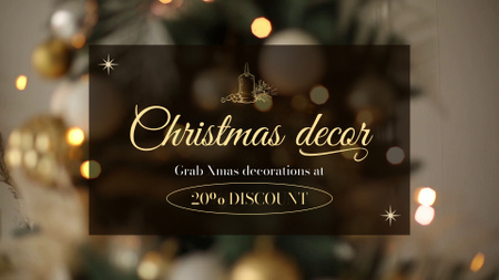 Template di design Offerta di decorazioni natalizie con ghirlande festive Full HD video