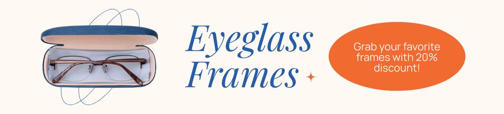 Designvorlage Offer Discounts on Favorite Eyeglass Frames für Ebay Store Billboard