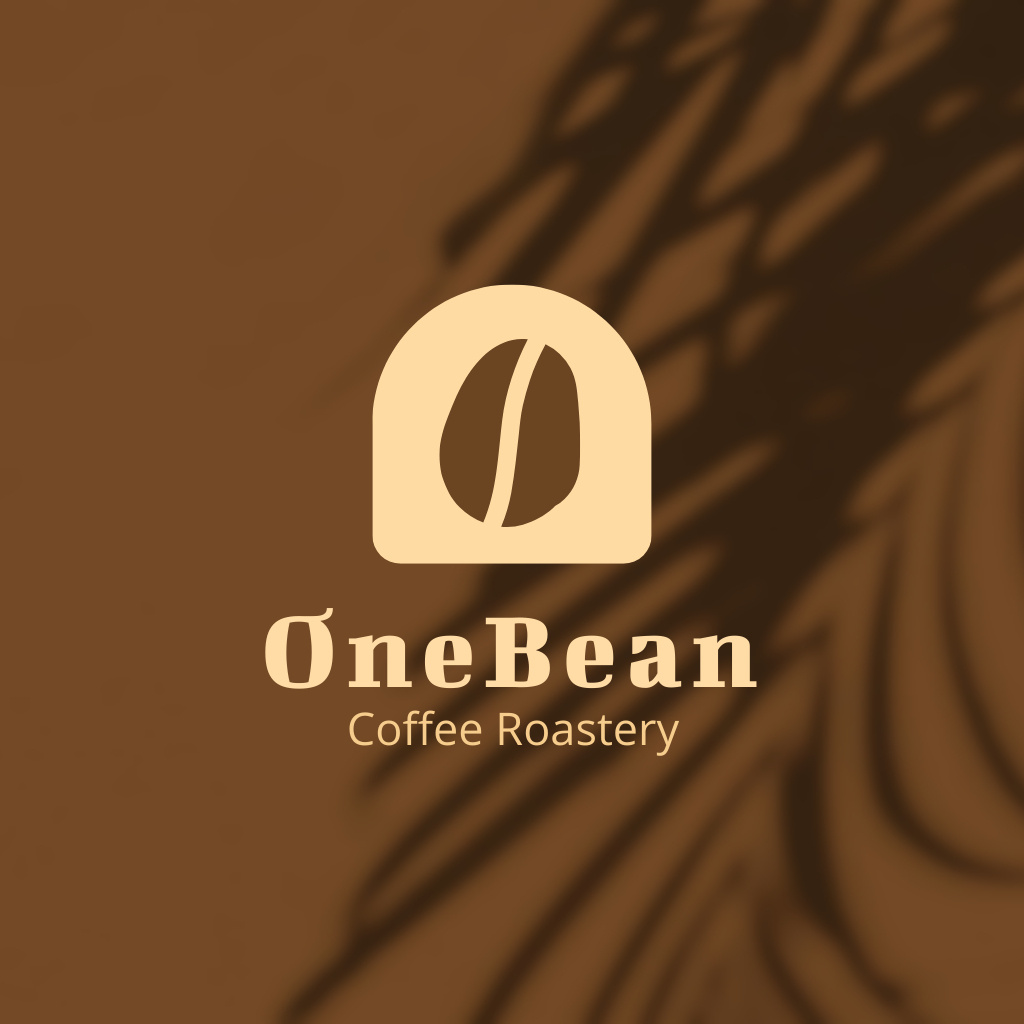 Platilla de diseño Coffee Roastery Company Promotion with Coffee Bean Logo