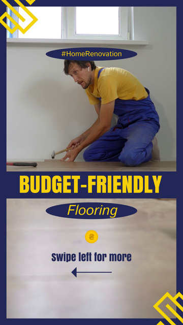 Budget-friendly Flooring Service With Linoleum TikTok Video Design Template