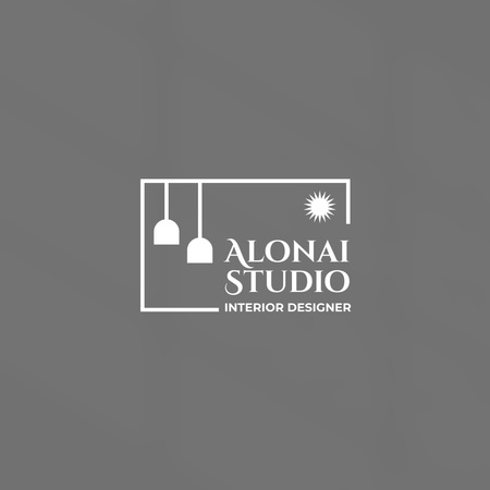 Služby interiérového studia Animated Logo Šablona návrhu