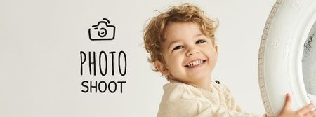 Family Photo shoot offer Facebook cover Modelo de Design