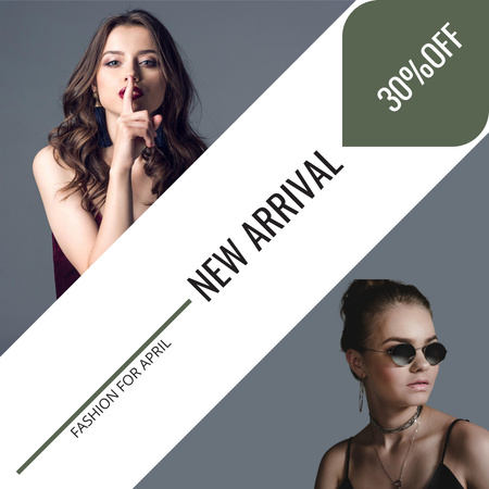 new arrival Fashion for april  Animated Post Design Template