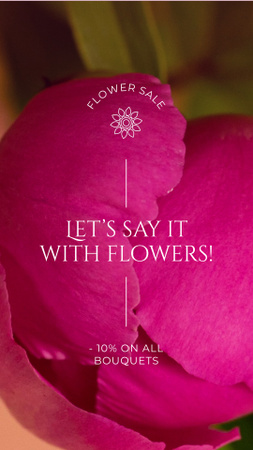 Blooming Flowers And Discount On Bouquets TikTok Video Design Template