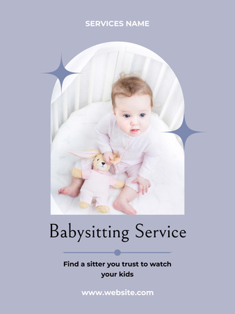 Plantilla de diseño de pequeño bebé con osito de peluche Poster US 