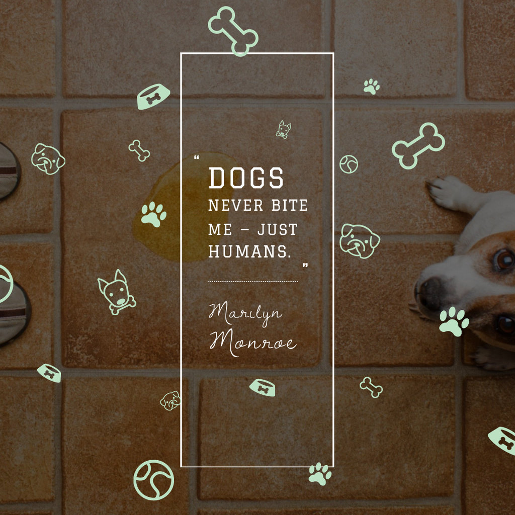 Szablon projektu Citation about Good Dogs Instagram