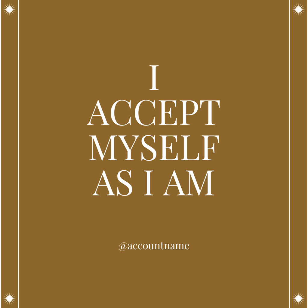 Platilla de diseño Motivational Phrase in Frame on Brown Instagram
