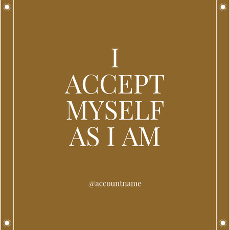 Plantilla de diseño de Frase motivacional en marco sobre marrón Instagram 