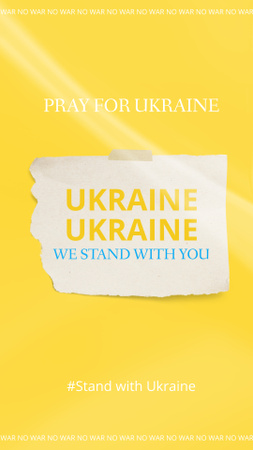 Pray for Ukraine Instagram Story tervezősablon