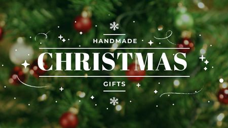 Christmas Gifts Ideas Decorated Tree Title Design Template