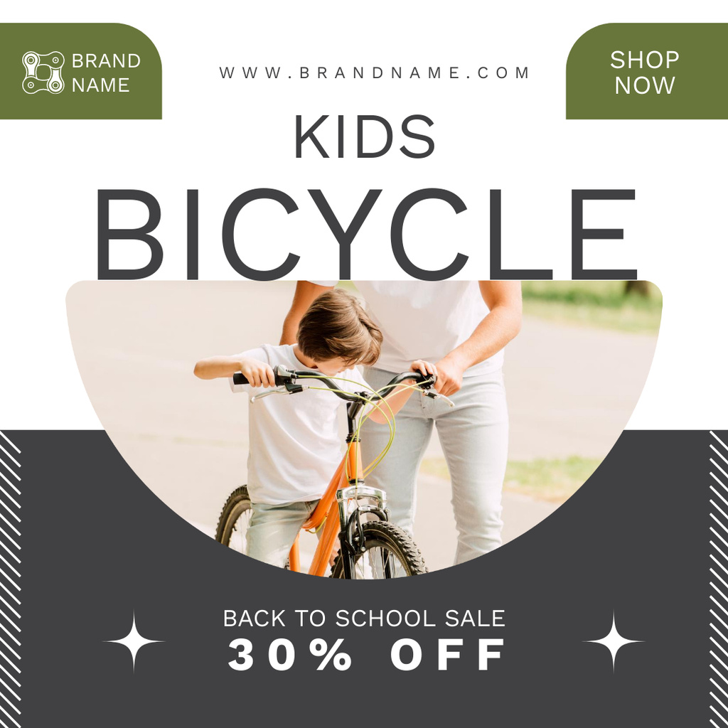 Sale of Bicycles for Kids Instagram Šablona návrhu