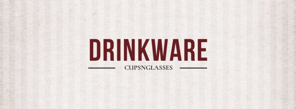 Plantilla de diseño de Drinkware Sale ad Facebook cover 