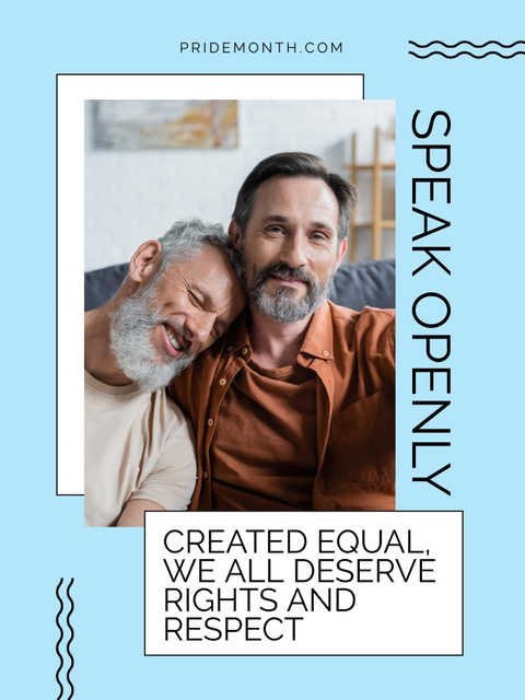 Modèle de visuel Cute LGBT Couple - Poster US