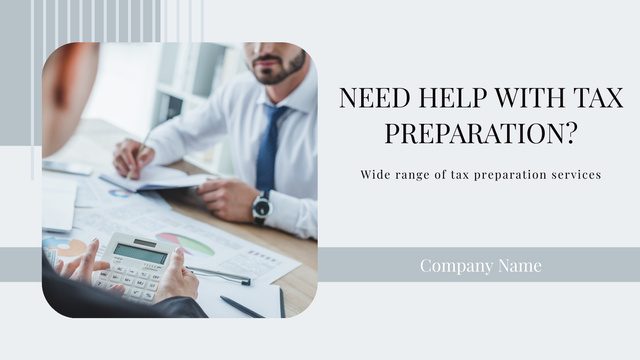 Tax Preparation Services Title 1680x945px Πρότυπο σχεδίασης