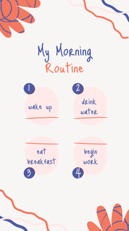 Ontwerpsjabloon van Instagram Story van Mijn ochtend routine