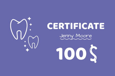 Dentist Services Offer Gift Certificate tervezősablon