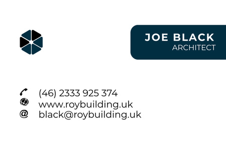 Highly Qualified Architect Services Offer In White Business Card 85x55mm Design Template