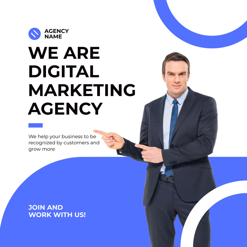 Digital Marketing Company Services Instagram tervezősablon