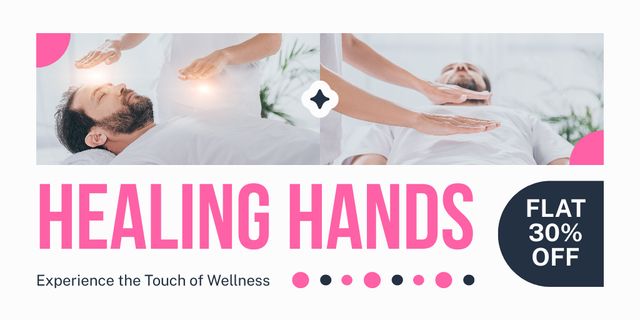 Platilla de diseño Healing With Hands And Energy At Discounted Rates Twitter