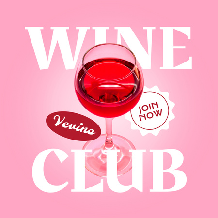 Designvorlage Wine Club Ad für Animated Post