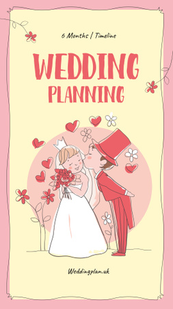 Happy Newlyweds on Wedding day Instagram Story Design Template