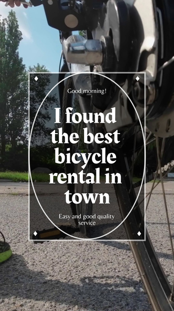 Bicycle Rental Ad TikTok Video Πρότυπο σχεδίασης