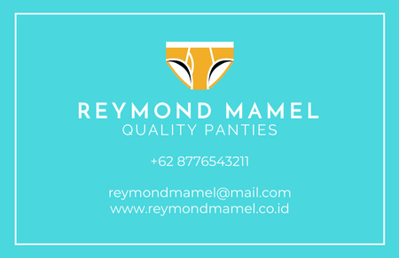 Platilla de diseño Quality Panties Offer Business Card 85x55mm