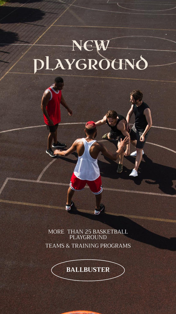 New basketball playground Instagram Story – шаблон для дизайну