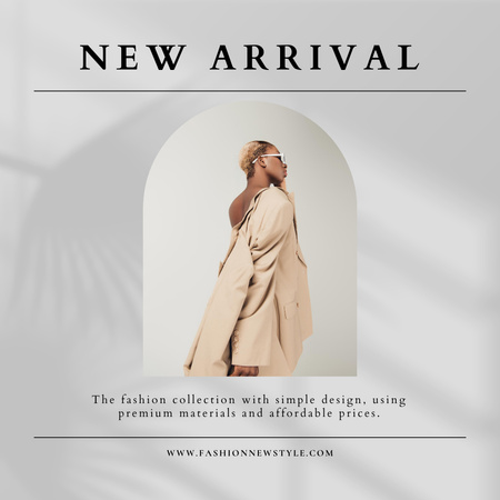 Template di design Fashion Ad with Stylish Woman Instagram