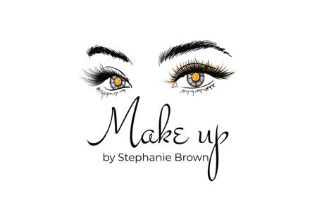 Template di design Brow Artist Offer with Female Eyes Illustration Business Card 85x55mm