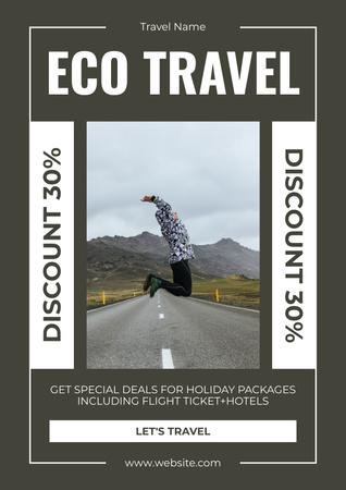 Eco Tours from Travel Agencies Poster Design Template