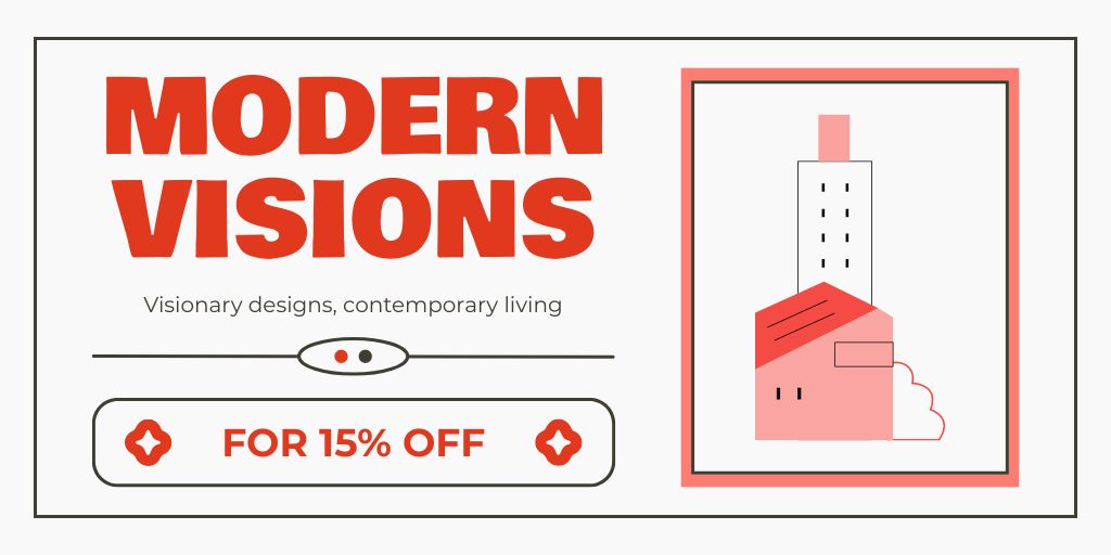 Modern Vision Architected Service With Discount Twitter – шаблон для дизайна