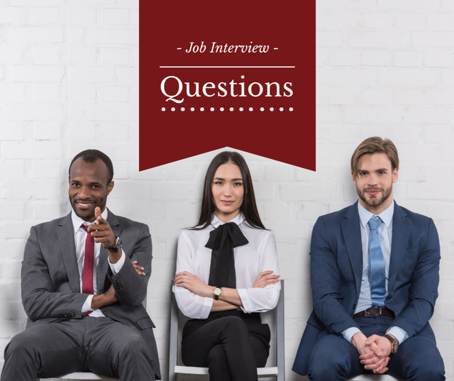 Modèle de visuel Business people waiting for Job Interview - Facebook