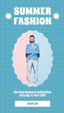 Summer Fashion for Men Instagram Video Story – шаблон для дизайна