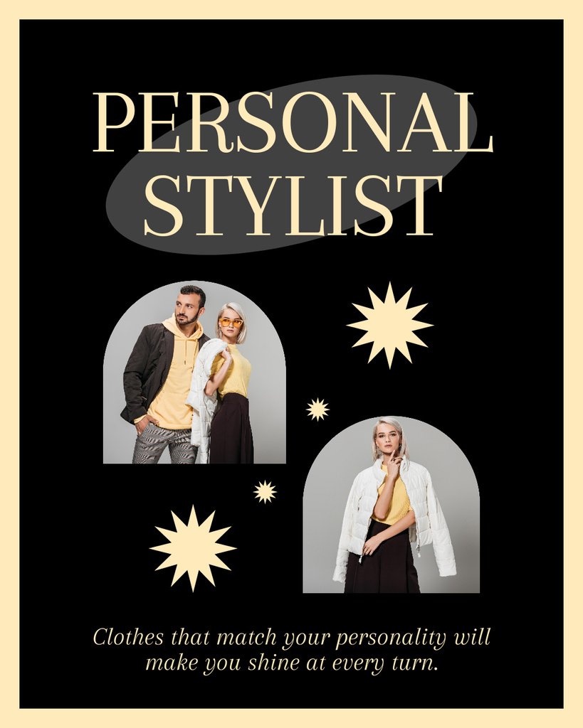 Plantilla de diseño de Personal Fashion Consulting Services for Men and Women Instagram Post Vertical 
