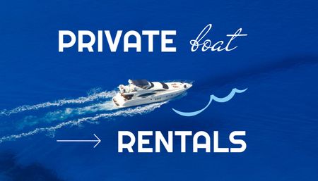 Boat Rental Offer Business Card US Design Template