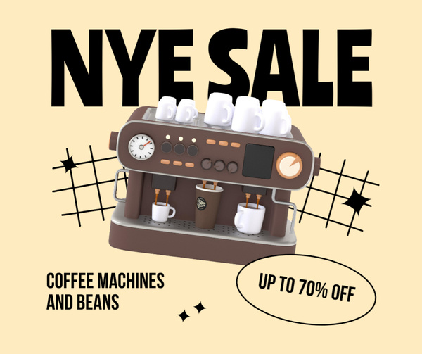 New Year Sale of Coffee Machine and Beans
