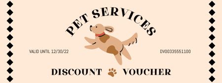 Pet Shop Ad with Cute Dog Coupon Design Template