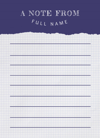 Minimalist Daily Schedule with Purple Lines Notepad 4x5.5in Design Template